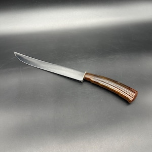 Vintage Geneva Forge USA Stainless Knife Bakelite Handle Mid Century Carving