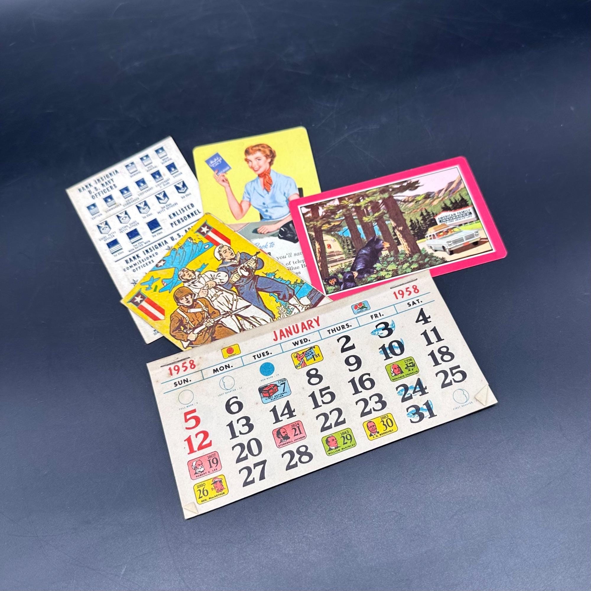 Vintage Calendar 1940s - Etsy