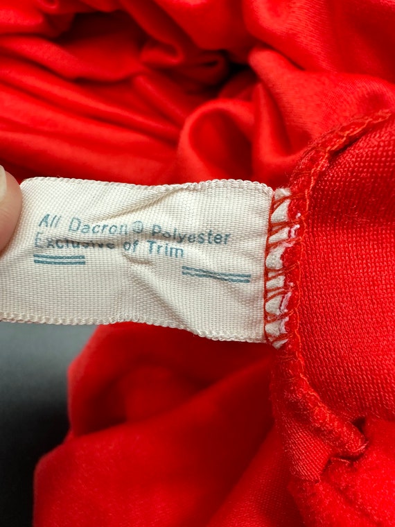 Vintage Robe Housecoat Duster Red Zipper Pockets … - image 6