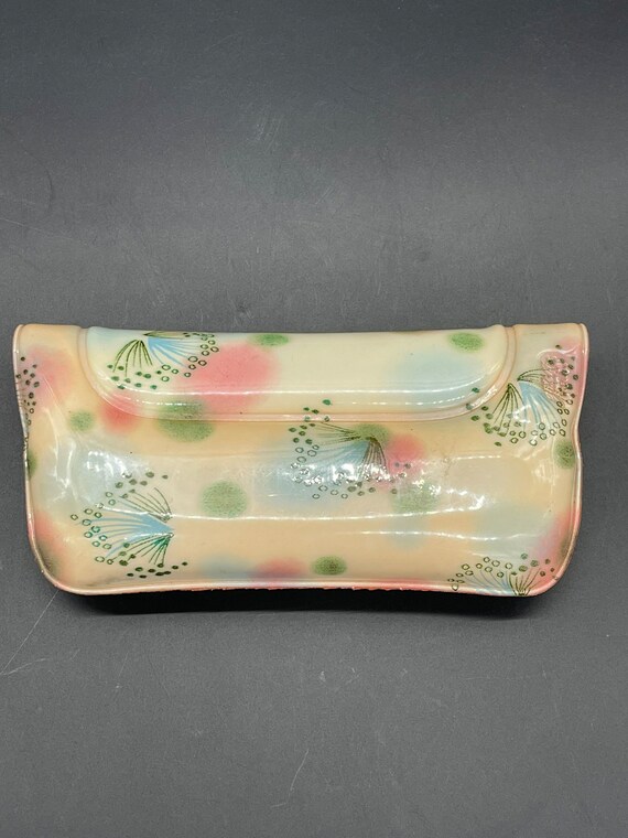 Vintage Glasses Case Floral Padded Puffy Snap Ori… - image 3