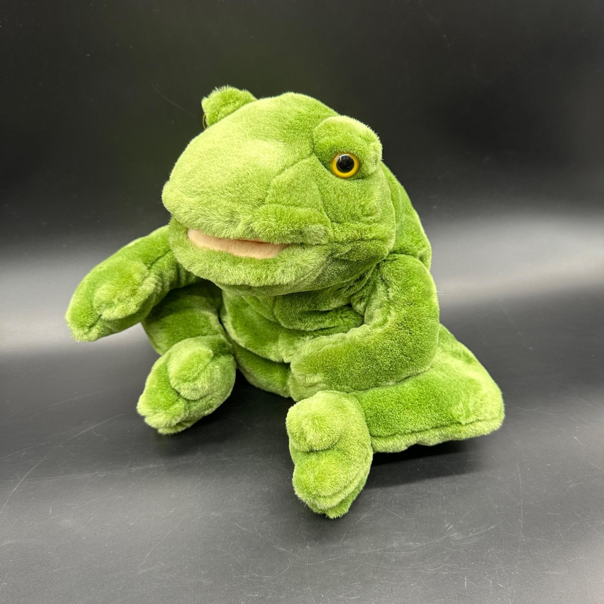 カエルのハンドパペット Russ Croaker Green ぬいぐるみ サウンドが