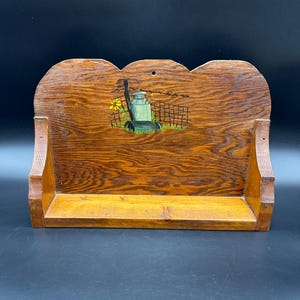 Vintage Wooden Wall Shelf Hanging Hand Painted Farm Country Decoration Handmade Daisy