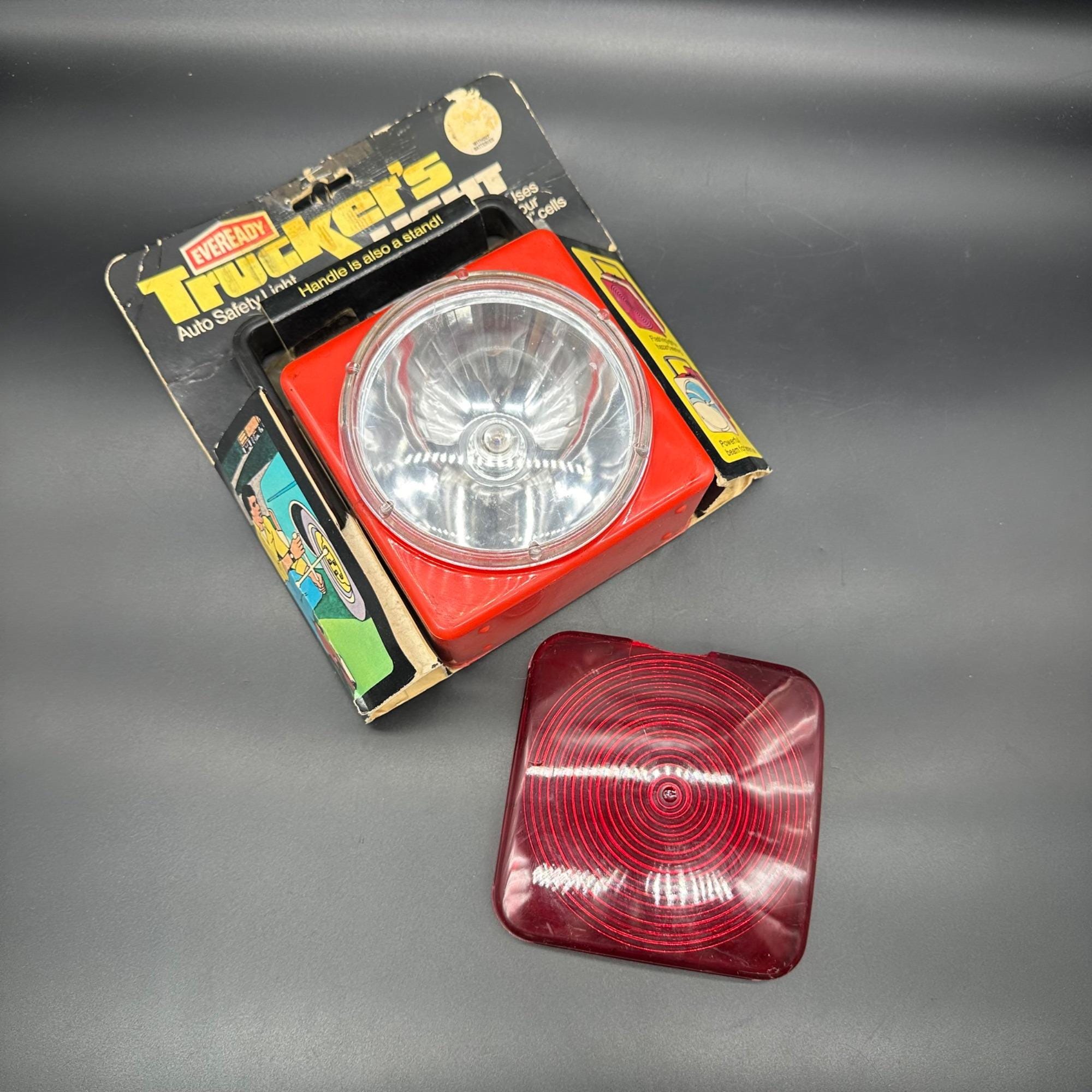 Vintage 1980s Eveready Truckers Light Auto Safety Light Road Lamp