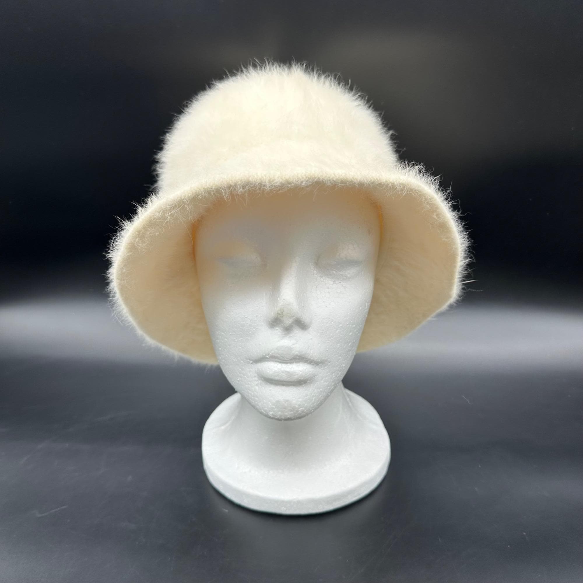 House of Harlow 1960 winter Ivory fuzzy Bucket Hat BABY IT main image 2