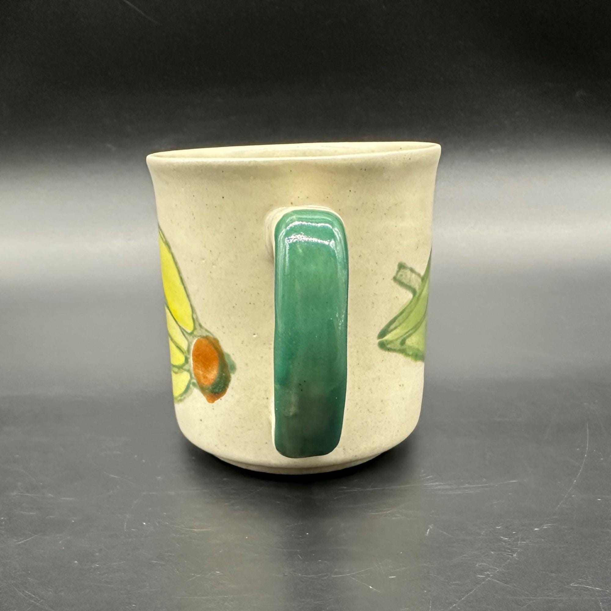 Vintage Stoneware Coffee Mug Hand Painted Daisy Floral Yellow Flower Retro  Cup - Etsy