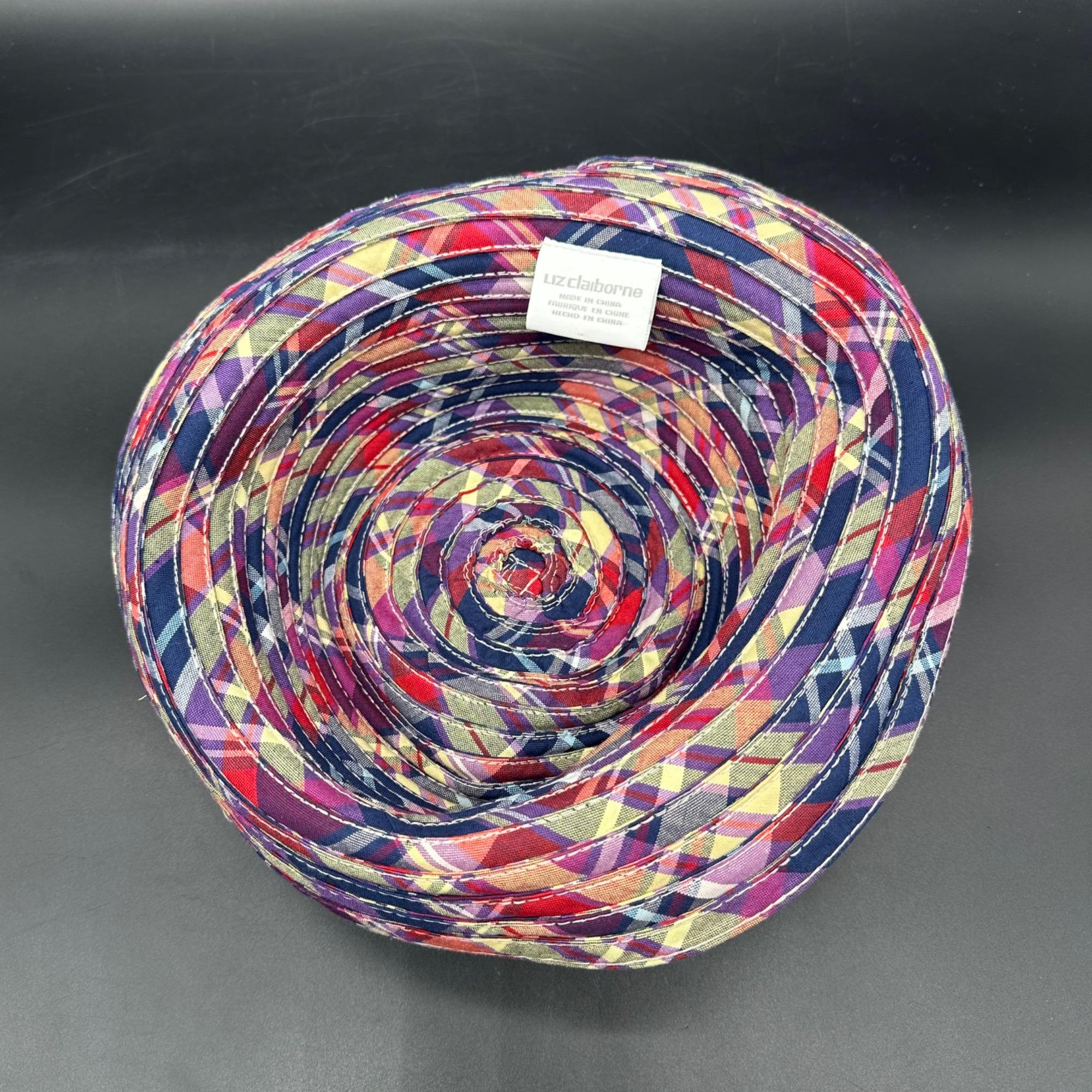 Vintage Plaid Hat 1990s Pink Blue Flower Brooch Accent Y2K Womens Liz Claiborne Liz Claiborne Hat - Etsy Canada main image 4