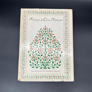 Vintage Book Rubaiyat Of Omar Khayyam Hardcover 1952 Garden City Books Edition Floral
