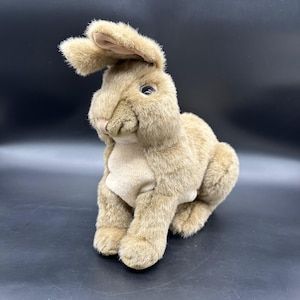 Vintage Folkmanis Realistic Rabbit Hand Puppet Stuffed Animal Plush Bunny