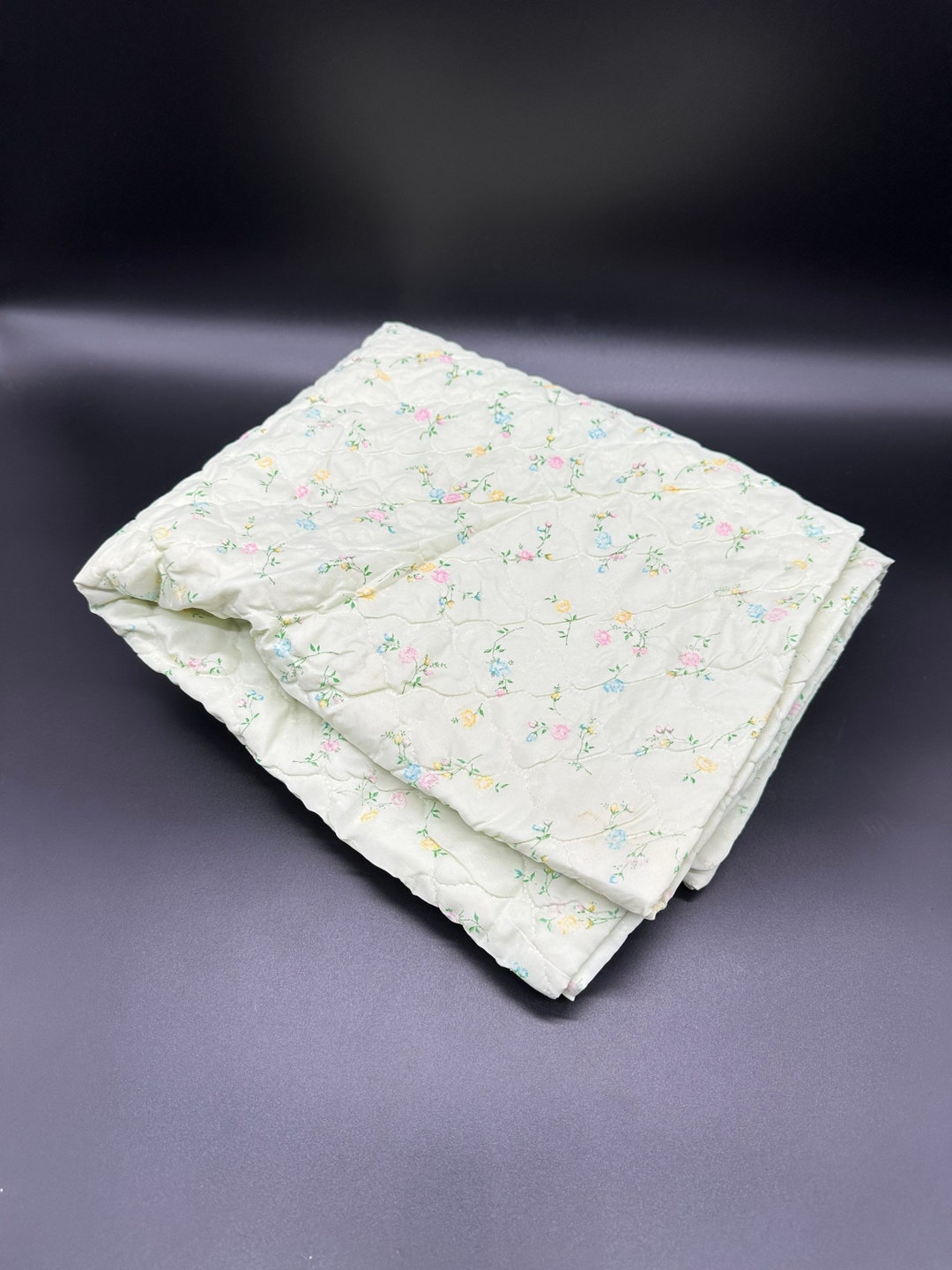 Vintage Baby Blanket Toddler Bed Flowers Handmade Etsy