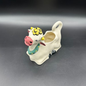 Vintage Cow Creamer Kitschy Anthropomorphic Ceramic Farmhouse
