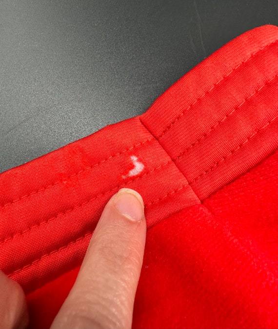 Vintage Robe Housecoat Duster Red Zipper Pockets … - image 7