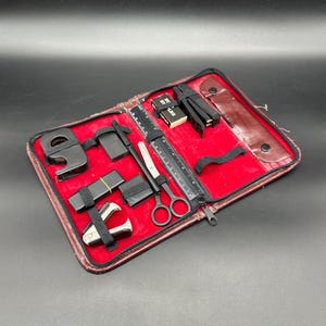 Juego de papelería vintage de oficina de los años 80, Hong Kong, estuche rojo, Learning88, estilo retro, tal como está