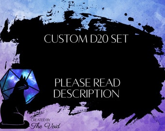 Custom Dice | Dice Commission | 2 OR 4 Piece Polyhedral DND D20 Dice Set