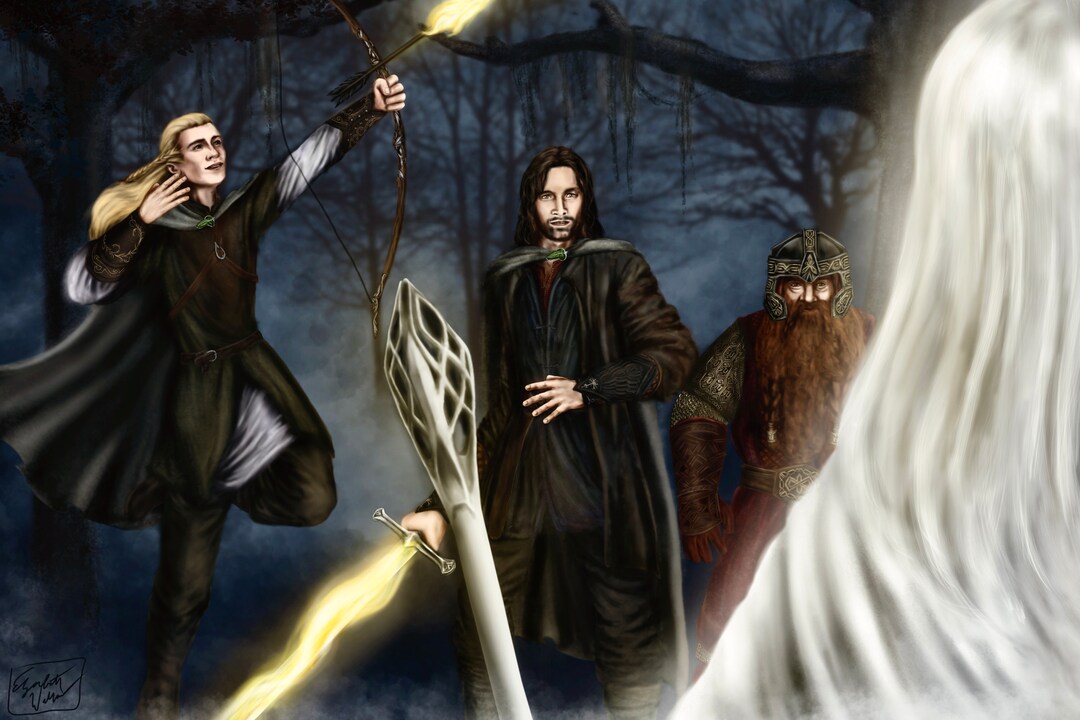 Tolkien Art Print: Mithrandir Returns - Etsy