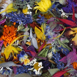 Pixie Mix / Fiori e foglie commestibili essiccati / Decorazione di torte e guarnizioni per cocktail / Wee Flower Eater