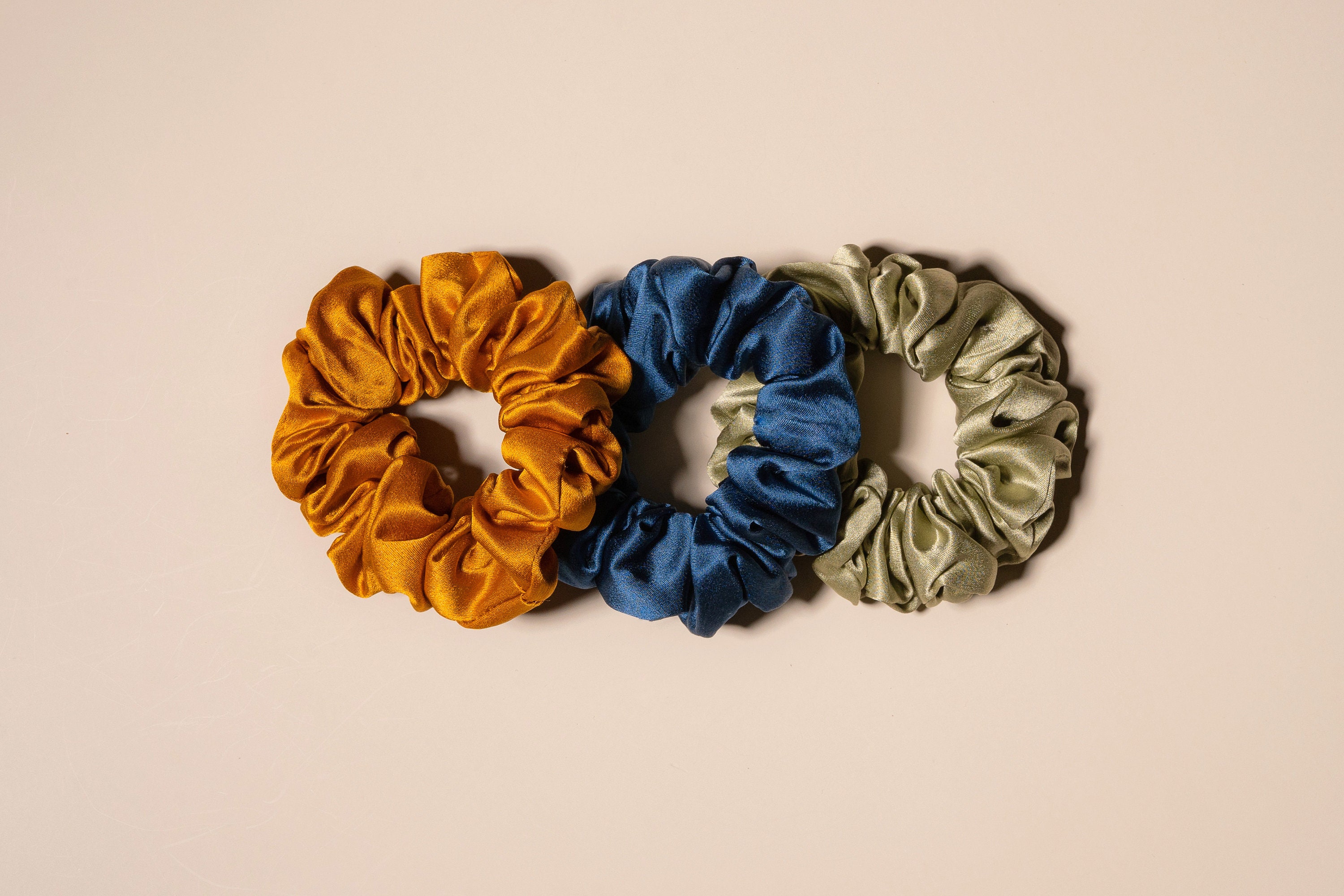 100% Mulberry Silk Scrunchie Set- 22 Momme Soft Silk 