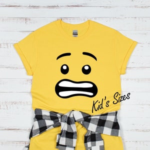 Kids Building Block Head - Nervous Face - Kids Heavy Cotton Tee