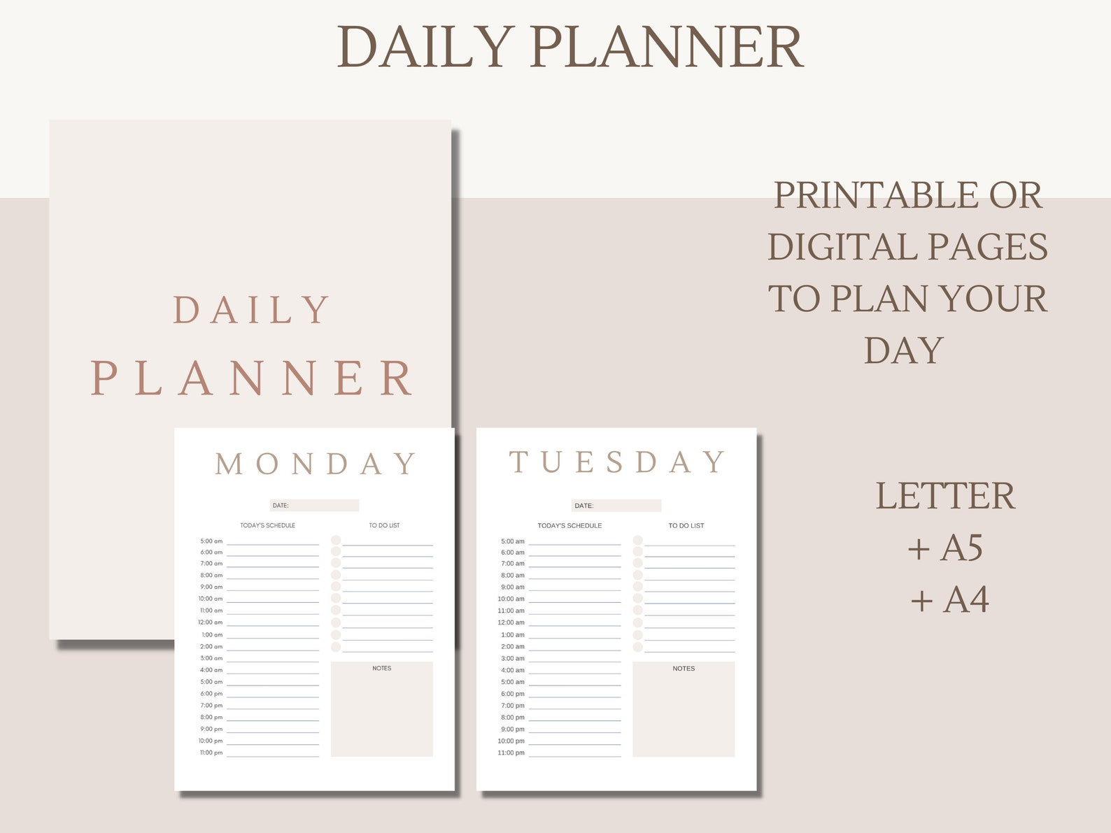 Daily Planner | Digital Planner | Digital To-do | Printable Planner ...