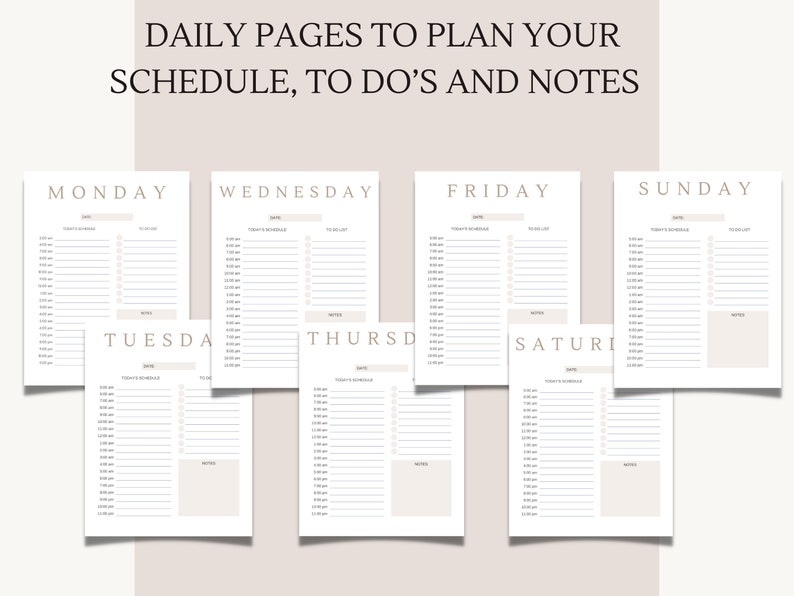 Daily Planner | Digital Planner | Digital To-do | Printable Planner ...