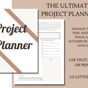 Project Planner | Productivity Planner | Project Planner Printable | Digital Project Planner | Project Management | Project Plan