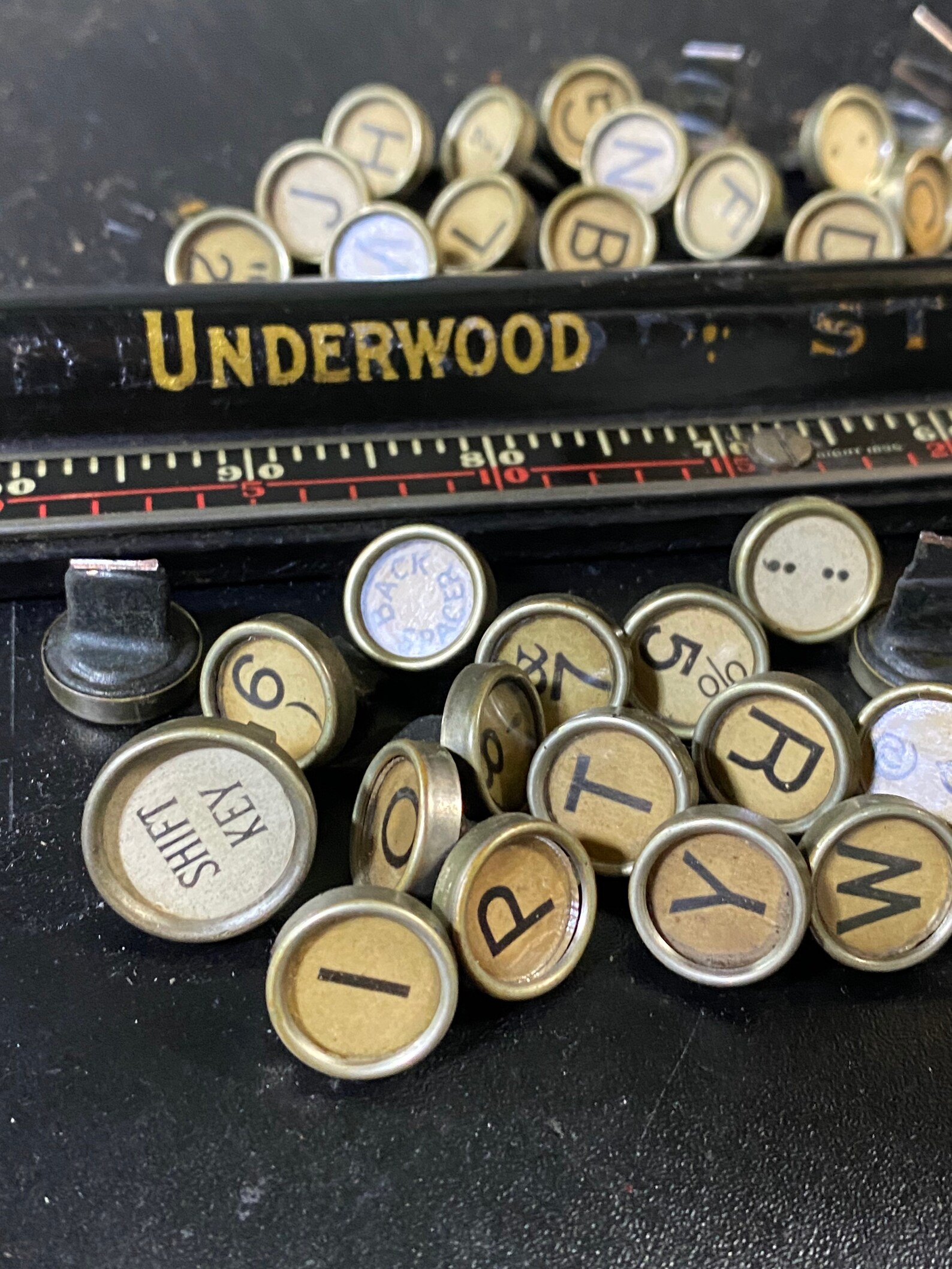 Antique Typewriter Keys Your Choice 1920s Underwood Etsy