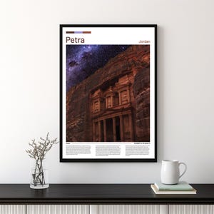 Petra Jordan Travel Wall Print, Digital Print, Travel Prints, Gift for him, Gift for her, Unique Travel Prints