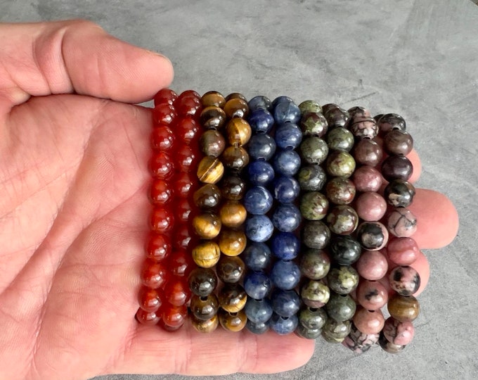 Gemstone Mala Beaded Bracelet