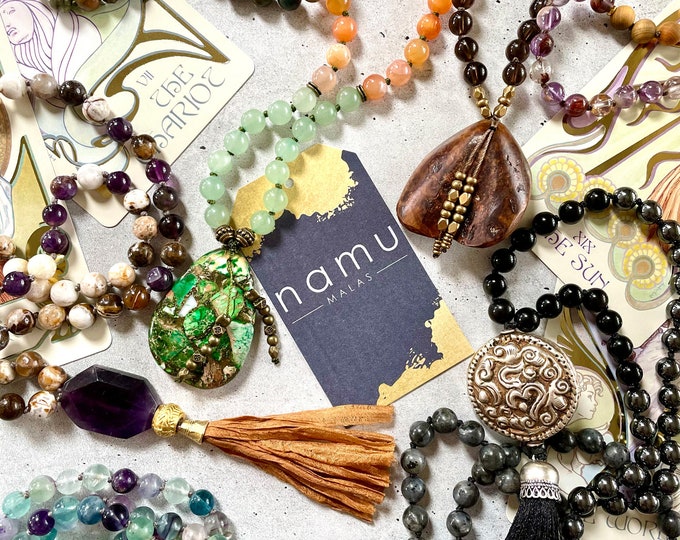 Custom Handmade Gemstone Mala Beaded Necklace - Deposit