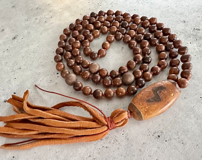 The Mala of Compassion and Love - Black Rosewood and Copper