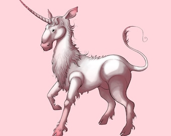Carte postale Licorne