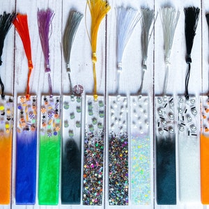 Halloween Resin Bookmark: Custom Color, Spooky Characters