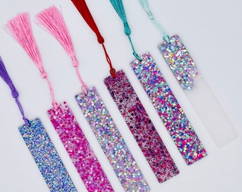 Bright Color Shift Holographic Glitter Resin Bookmarks - Etsy