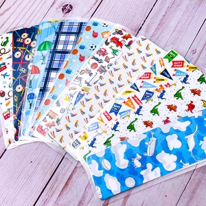 Fun Bookmarks for Boys, Bookmarks for Kids, Dinosaurs, Cars, Stocking Stuffers, Double Sided Laminated Bookmarks