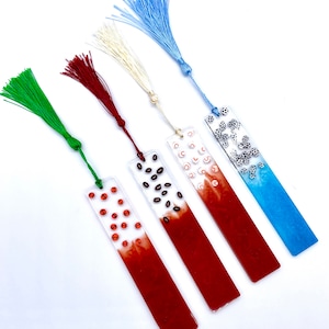 Sports Ball Resin Bookmarks, Baseball, Soccer, Football, Volleyball, Softball, Gift for Athlete, Bookmarks for Kids - You Choose Color