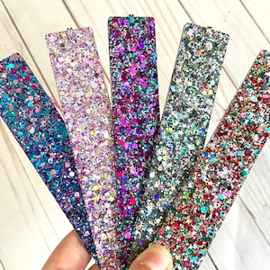 Glitter Resin Bookmark, Colorful Bookmark, Peacock, Mermaid, Space, Holographic, Sparkly, gift for Readers, Individual or Set