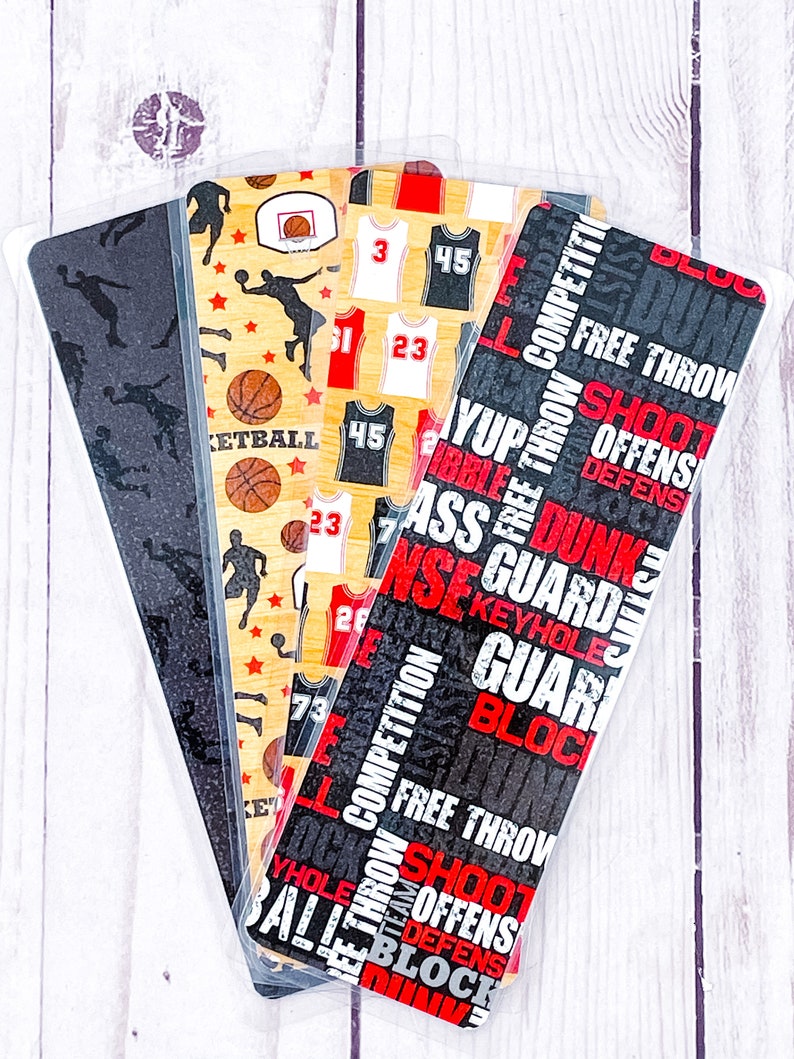 Basketball Bookmark, Sports Gifts, Bookmarks for Boys - Double Sided ...