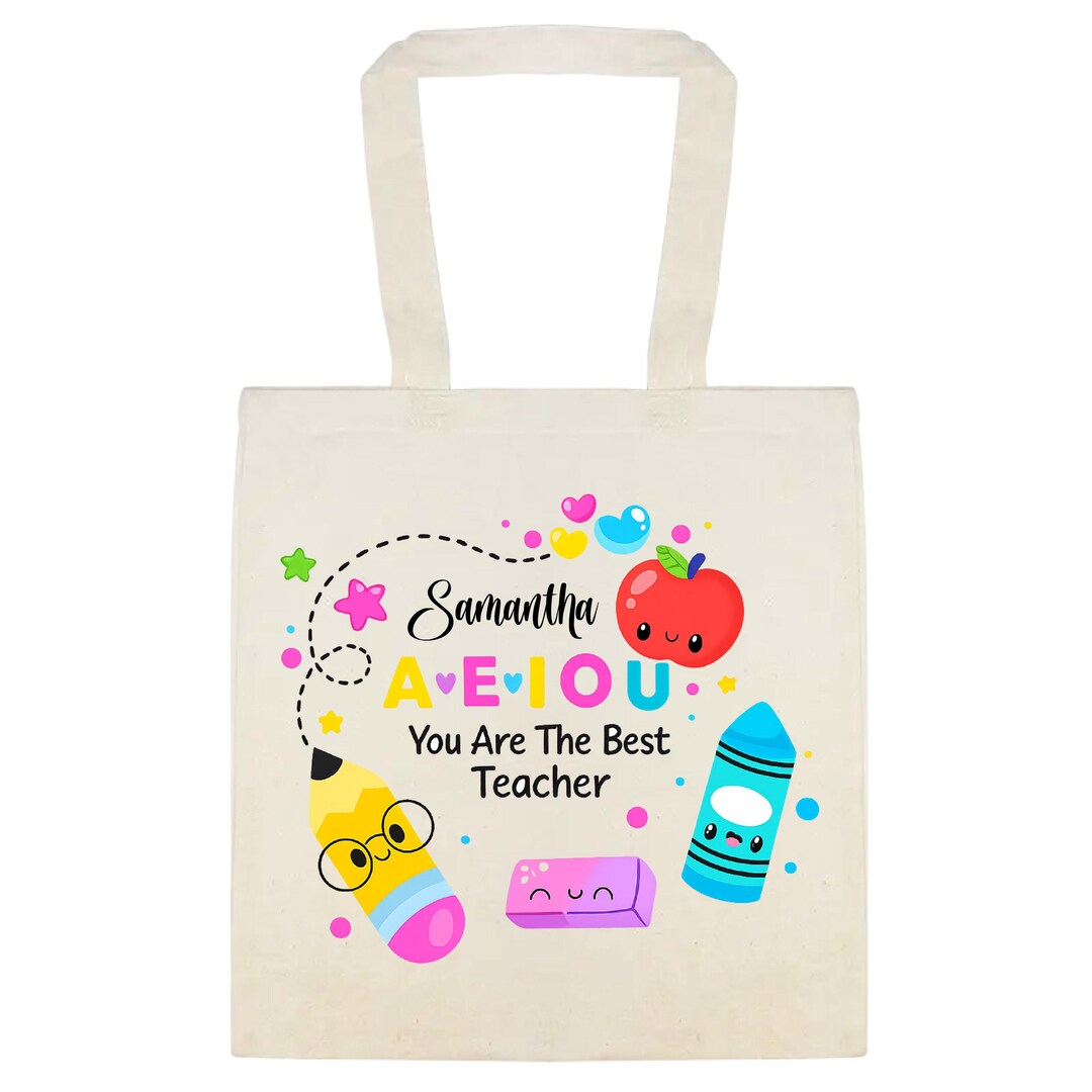 Personalized Teacher Tote Bag, Custom School Gift, Appreciation Bag - Etsy