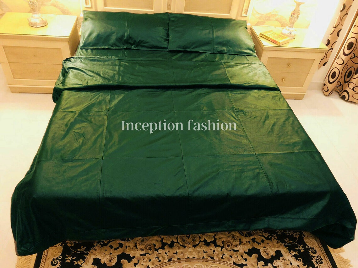 Handmade Genuine Leather Bed Sheets With Pillow Cover and Etsy