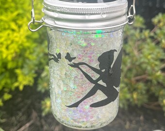 Fairy hanging solar jar light