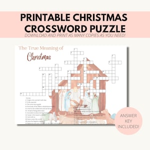 Christmas Nativity Crossword Puzzle Printable Religious Crossword Christmas Nativity Crossword Puzzle Printable Religious Crossword