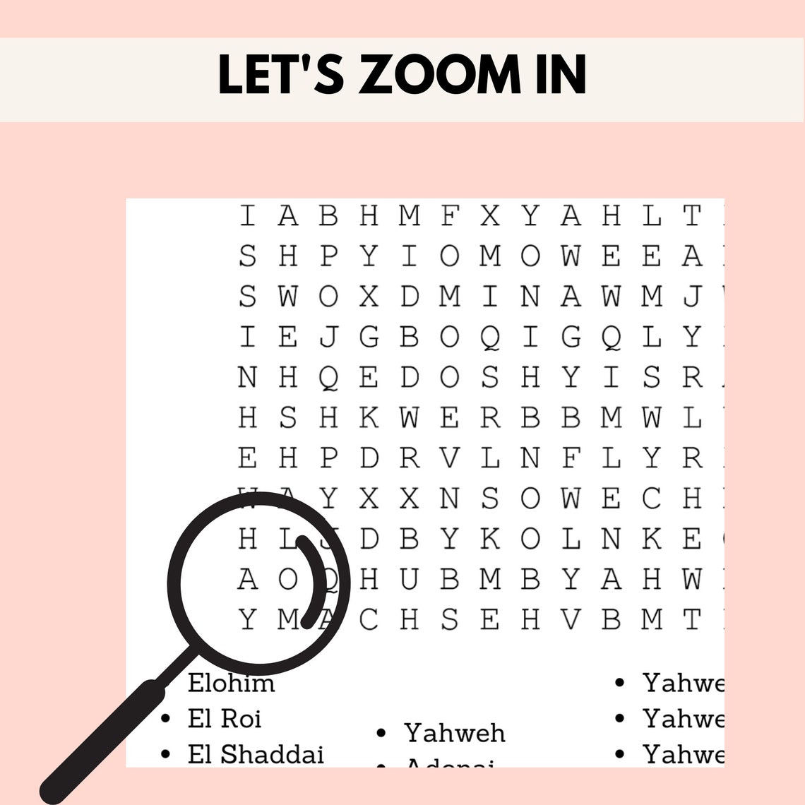Names of God Word Search for Kids and Adults, Printable Word Search ...