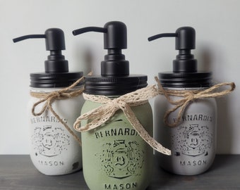 mason jar soap pump, country soap dispenser