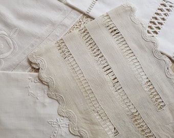 Vintage linen lace or crochet placemats