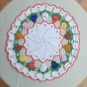 napperon crochet vintage napperon couleur image 6