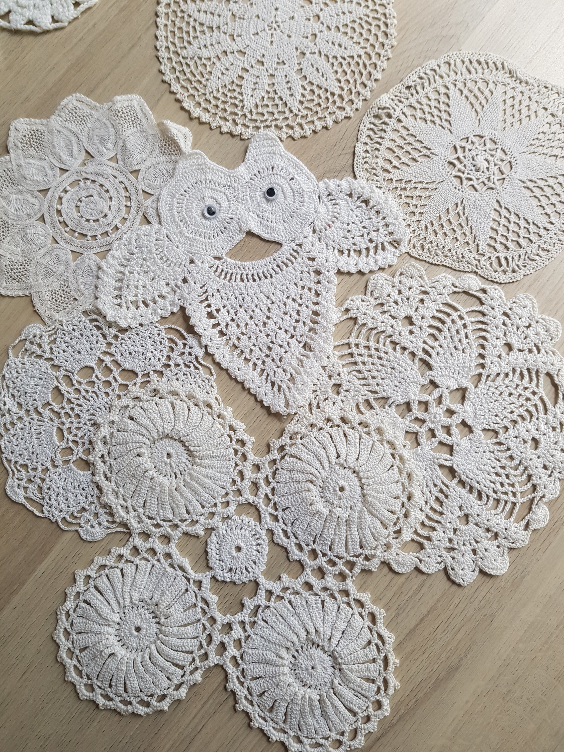 Napperons Blanc Vintage Dentelle Crochet