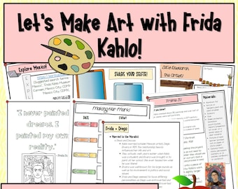 Frida Kahlo Kunstenaarsstudie, Vrouwengeschiedenis, Biografiestudie, Unitstudie, Kunst, Kunstenaars