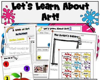 Explore Art and Artists, Art Unit Study, Introduction to Art, Art Learning Activities