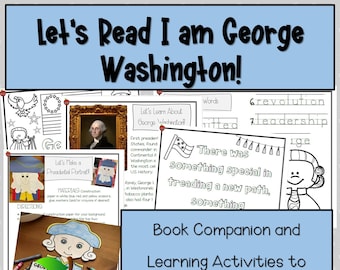George Washington Unit Study, President's Day, Election Day, History, Biography Study, Learning Activities