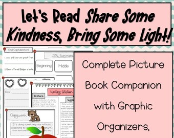 Share Some Kindness Bring Some Light Book Study, Picture Book, Holidays, Christmas, Reading Activities, Montessori, Homeschooling