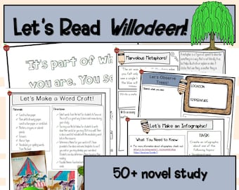 Willodeen Novel Study, Book Companion, Reading Activities, Book Projects